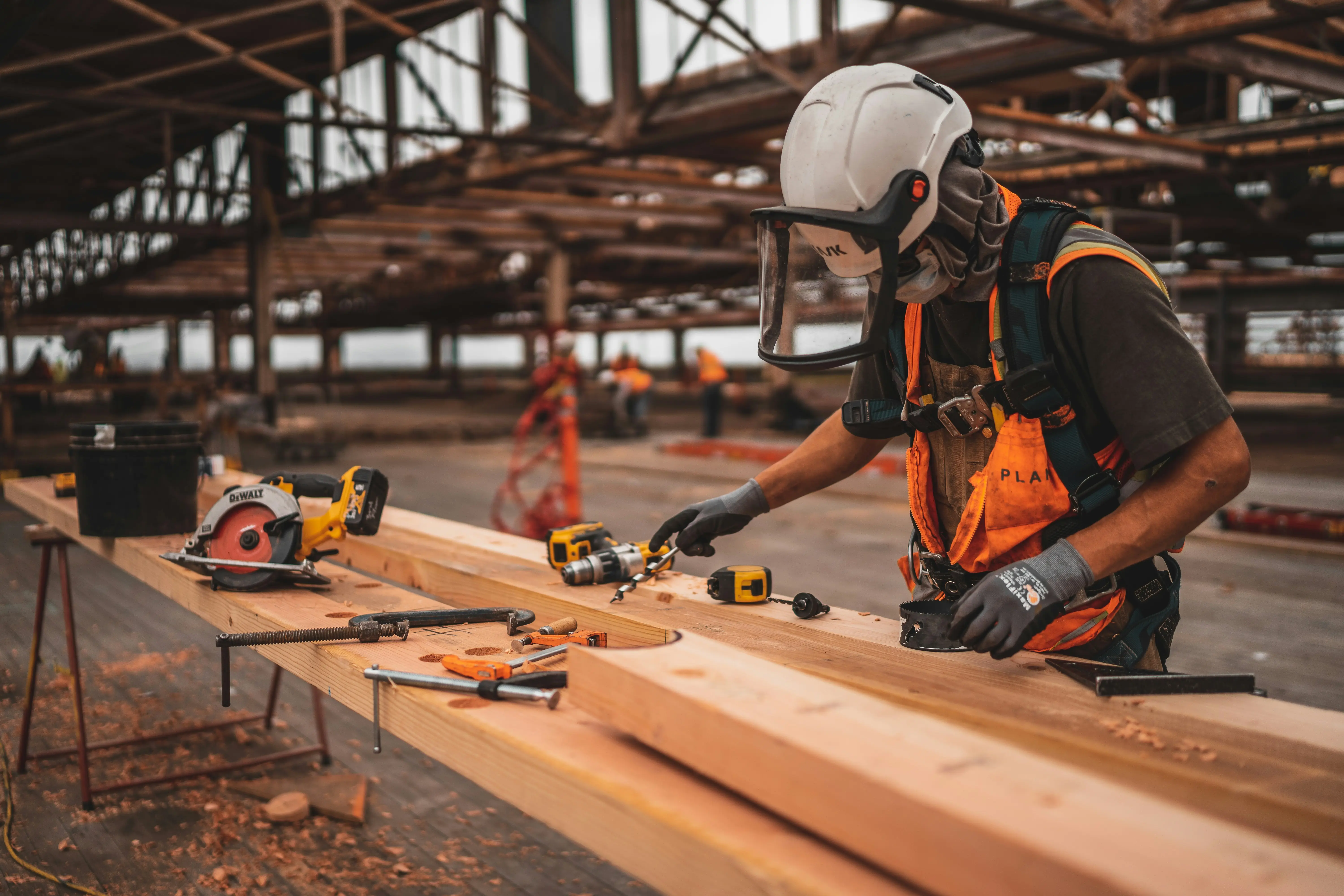 Formwork carpenter construction worker at site